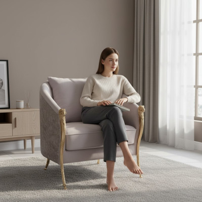 Fauteuil Design Chaise Rembourrage Relex Salon TV Salon 1 Place