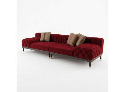 Chesterfield Grand Canapé Mobilier de Luxe Canapé Rembourrage Canapé 4 Places