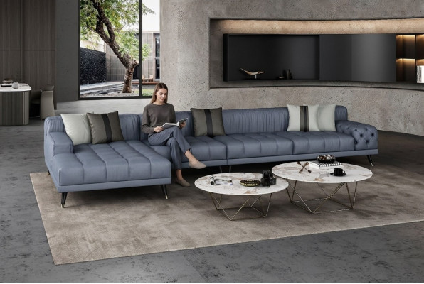 Canapé Chesterfield Canapé Rembourrage Mobilier de Luxe Design Canapé d'angle Cuir