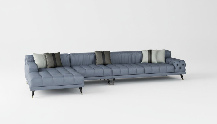 Canapé Chesterfield Canapé Rembourrage Mobilier de Luxe Design Canapé d'angle Cuir