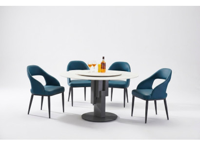 Salle à manger Mobilier Table ovale Design de table Tables Mobilier de luxe Rond en acier inoxydable neuf