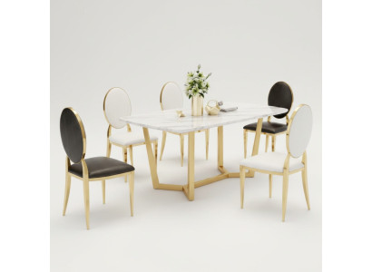 Table à manger de design moderne en marbre pour salle à manger salon cuisine Tables Table
