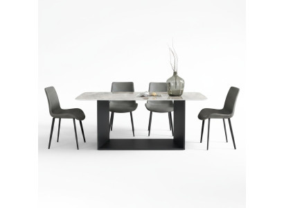 Table à manger Moderne en acier inoxydable Salle à manger Salon Cuisine Tables Design Table Métal