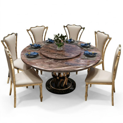 Style de cuisine en marbre Table de salle à manger moderne Table Tables Salle à manger Mobilier de luxe Conception de meubles