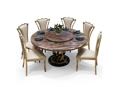 Style de cuisine en marbre Table de salle à manger moderne Table Tables Salle à manger Mobilier de luxe Conception de meubles