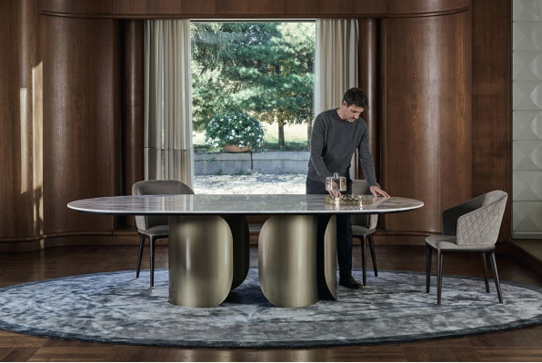 Tables Pierre Cuisine Moderne Table Salle à manger Table de salle à manger Mobilier de luxe Conception nouvelle