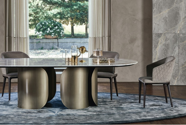 Tables Pierre Cuisine Moderne Table Salle à manger Table de salle à manger Mobilier de luxe Conception nouvelle