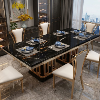 Table à manger de style moderne et luxueux en marbre Mobilier Table Tables Design de salle à manger Cuisine