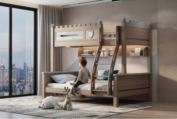Lit superposé Lit mezzanine Lit pour enfants Lits superposés Bois de pin Chambre d'enfant Lit neuf