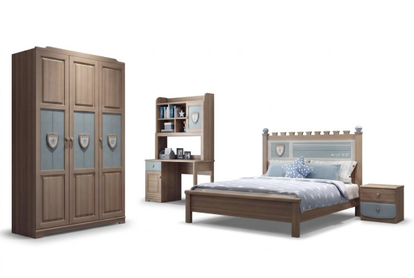 Chambre d'enfants Ensemble Chambre d'enfants Lit Commode Armoire 5 pièces Chambre neuve