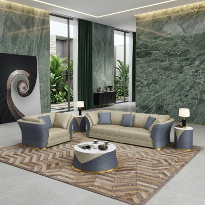 Ensemble de canapé 4+1 place canapé Mobilier en tissu Suite Design italien Sofa