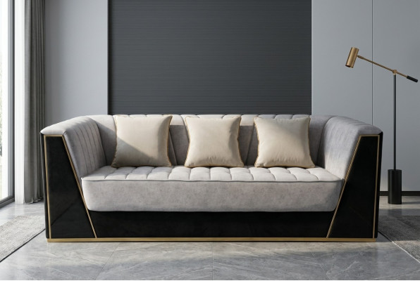 Canapé 3 places Canapés Luxueux Tissu Grand Canapés Rembourrage Designer Meubles trois places