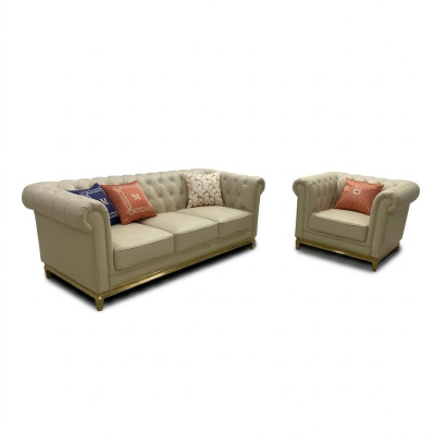 Classique Luxe Chesterfield 3+2+1 Ensemble de canapés Rembourrage Canapés Canapés neufs