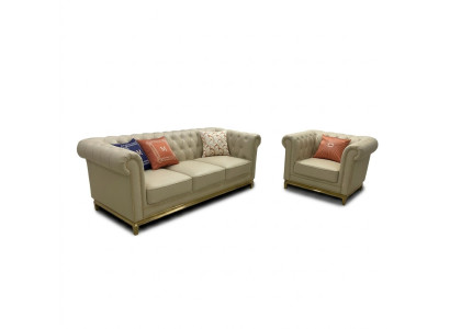 Classique Luxe Chesterfield 3+2+1 Ensemble de canapés Rembourrage Canapés Canapés neufs