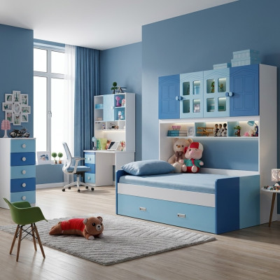 Chambre de jeunesse et d'enfants Design Table Lit Commode Ensemble nouveau
