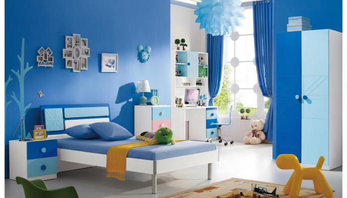 Ensemble de chambre d'enfants, lit armoire moderne chambre de jeunesse nouvelle ensemble de 4 pièces
