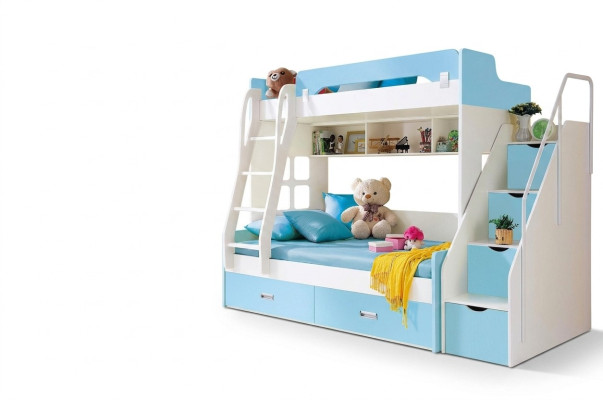 Lit superposé double Lit superposé Lit Chambre d'enfants Lit mezzanine Lit Lit d'enfant Lits