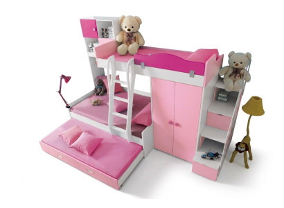 Lit superposé Lit d'enfants Bus Lit superposé double Lits Chambre d'enfants Lit Lit d'enfants