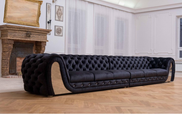 Canapés 6 places en textile grand XXL Salon en tissu nouveau Canapé Canapé mobilier de rembourrage