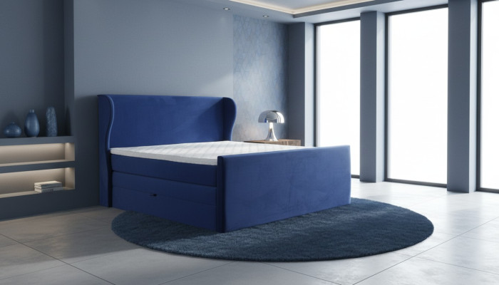 Lit double design dans un style moderne avec des éléments de minimalisme