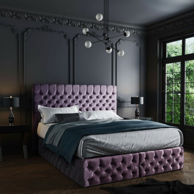 Chambre Lit Lits Rembourrage Double Mariage Hôtel Luxe Cuir Moderne
