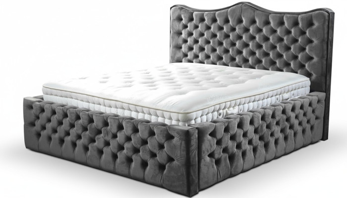 Conception de luxe double chambre d'hôtel complet boxspring lits lit rembourrage