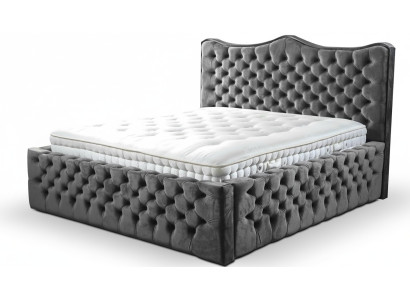 Conception de luxe double chambre d'hôtel complet boxspring lits lit rembourrage
