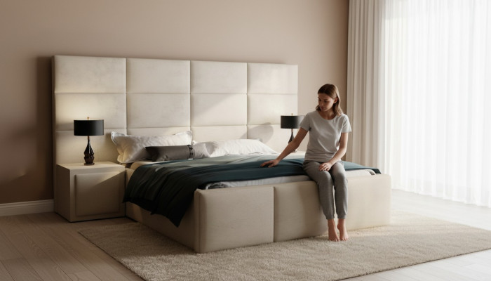 Lit de design Boxspring Lits Matrimonial Matelas Chambre de sommeil de luxe Hôtel