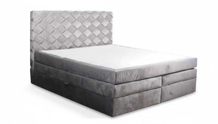 Lit boxspring en cuir 180x200 cm - Lit double d'hôtel - Lits de luxe modernes et neufs