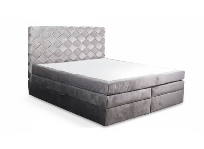 Lit boxspring en cuir 180x200 cm - Lit double d'hôtel - Lits de luxe modernes et neufs