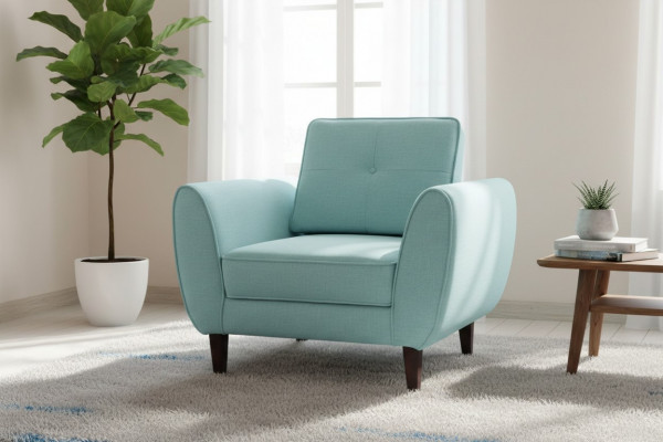 Conception Chesterfield Tissu Canapé Fauteuil 1 Place Canapés Rembourrés Salon Club
