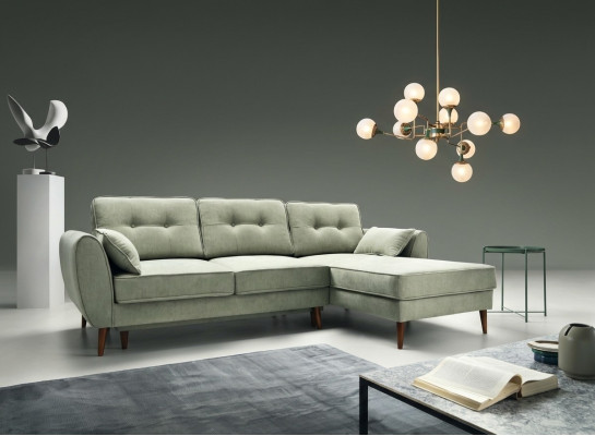 Canapé d'angle design Canapé en L-forme Mobilier Lit Fonctions Textile Cuir Canapé-lit