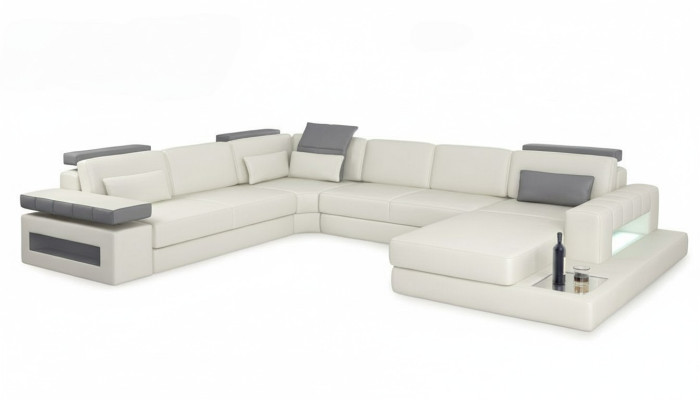 Designer Living Landschaft Sofa Couch Ecksofa Polsterung Wohnlandschaft U-Form