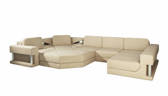 Canapé d'angle Rembourrage Siège Tissu Canapé Canapés Forme en U Paysage de vie Mobilier neuf