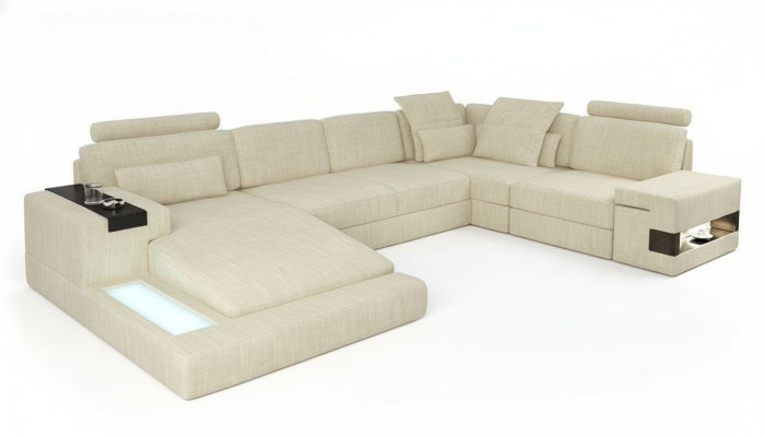 Canapé d'angle Coin Rembourrage Paysage vivant Canapé Sofa Coins en U Nouveaux meubles