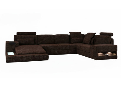 Canapé d'angle en U Canapé moderne Canapé en cuir Canapé d'angle Revêtement en tissu Textile Design Sofa