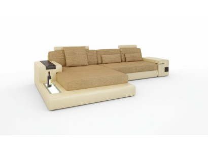 Canapé d'angle en L, design de canapé en tissu moderne, rembourrage, en paysage vivant, nouveau canapé d'angle.