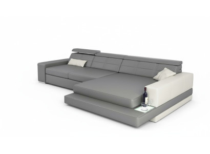 Canapé d'angle XXL en cuir Canapé d'angle canapé en cuir Canapé design moderne en forme de L