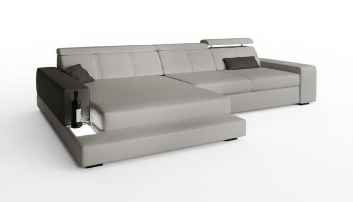 Canapé d'angle design L-forme Canapé Rembourrage Tissu Canapés de luxe Canapé de salon Places