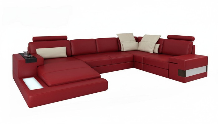 Paysage vivant Canapé d'angle en U Canapé Coussin de siège Canapé Rembourrage de canapé Canapé moderne Nouveau sofa