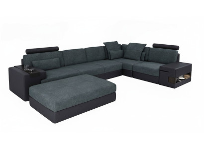 Ensemble de sièges en forme de L avec coussins de siège nouveau canapé d'angle en bois Mobilier rembourré paysage vivant