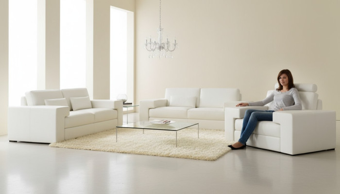 Fauteuil 1 place Salon Club Meubles Canapé 1 place Canapé TV Tissu d'ameublement neuf
