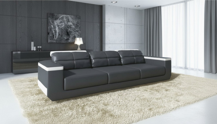 Grand canapé canapé rembourré Meubles Canapés Lits XXL Chambre Salon nouveau