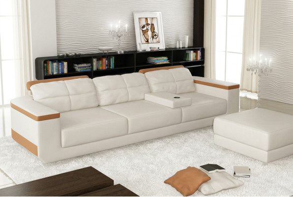 Canapé 3 places en tissu Canapés Canapé Rembourrage Canapé de luxe Style moderne Grand canapé xxl