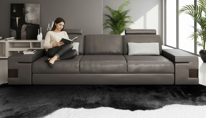 Grands canapés en textile 3 places Canapé Polser Assise Trois places Luxe neuf