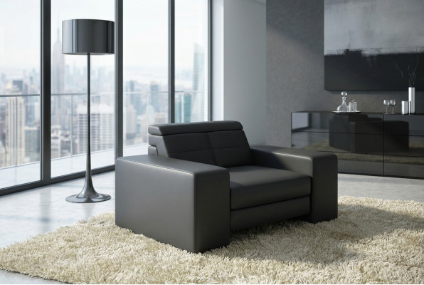 Conception Salon Canapé en cuir Fauteuil 1 place Canapés rembourrés Meubles de salon Club Lounge