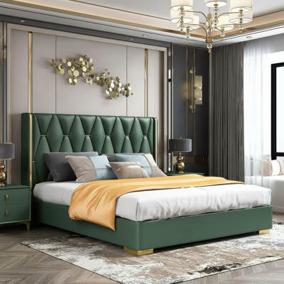 Des lits modernes de luxe pour une chambre de sommeil en Italie, un nouveau design de lit luxueux double.
