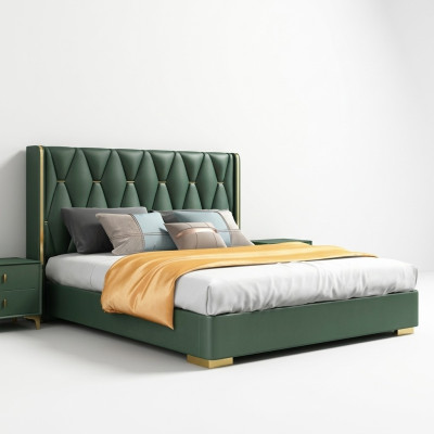 Des lits modernes de luxe pour une chambre de sommeil en Italie, un nouveau design de lit luxueux double.