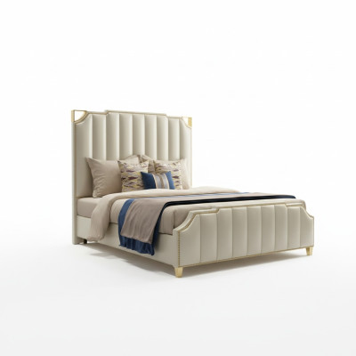 Design Bed Lits 180x200cm Dubai Double Hôtel Bois Chambre Luxe