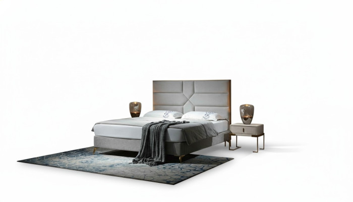 Lit de conception de luxe Rembourrage Lit double de l'hôtel Lits de mariage Chambre de sommeil 180x200cm